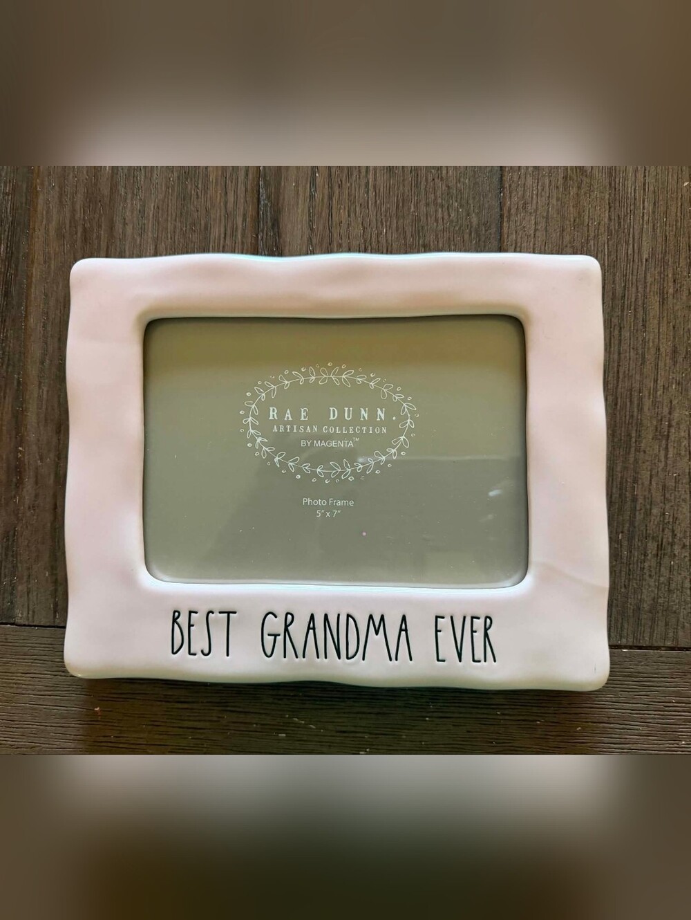 NWT Rae Dunn by Magenta "Best Grandma Ever" Ceramic Photo Frame, 5×7